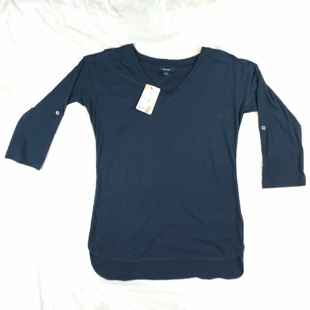 Nautica navy blue top